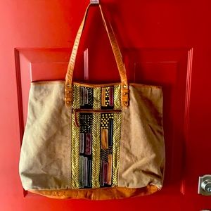 Free People RPS Large Leather and Canvas Tote